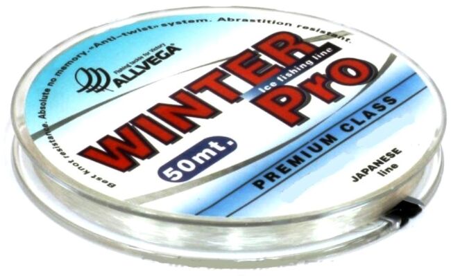 Леска монофил ALLVEGA "Winter Pro"50м 0,170мм 4,65кг прозрачная