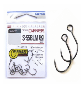 Крючок OWNER 53274-08 CT-4 Carp Taff завар.ушко серый кованый 9шт/уп