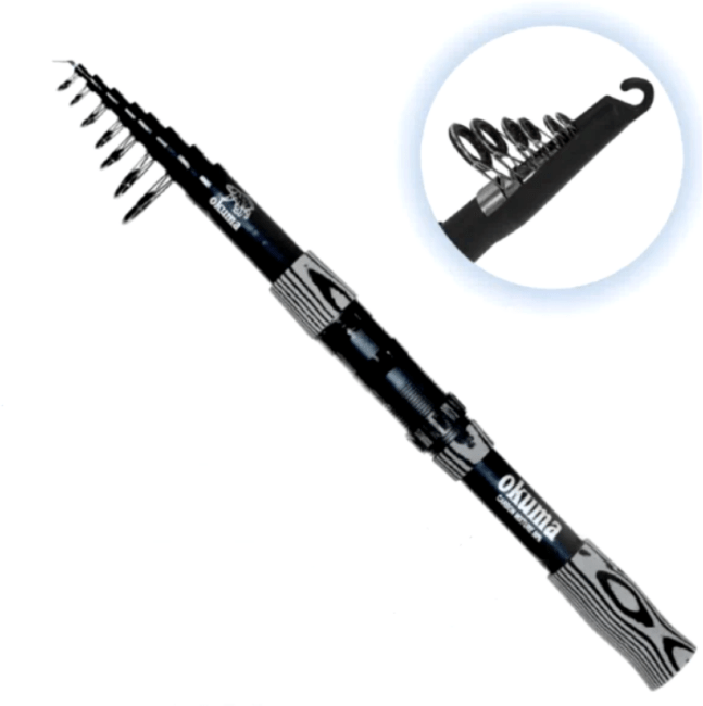 Удилище с кольцами OKUMA 3.6м телескопическое укороченное