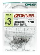 Застежка OWNER 52810-3 Cross Lock Snap №03 57кг стальной 9шт/уп