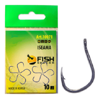 Крючок FISH SEASON Iseama-Ring №1 колечко черный 10шт/уп 10071-01F Крючок FISH SEASON Iseama-Ring №1 колечко черный 10шт/уп 10071-01F