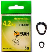 Кольцо титановое разжимное FISH SEASON Egg Ring 0.6х4.0х5.5мм 4.2кг 5шт/уп WD0,6х4,0х5,5F Кольцо титановое разжимное FISH SEASON Egg Ring 0.6х4.0х5.5мм 4.2кг 5шт/уп WD0,6х4,0х5,5F