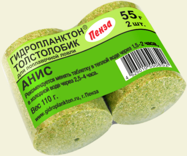 Гидропланктон ТОЛСТОЛОБИК XL 110гр (2шт*55гр/уп) Анис