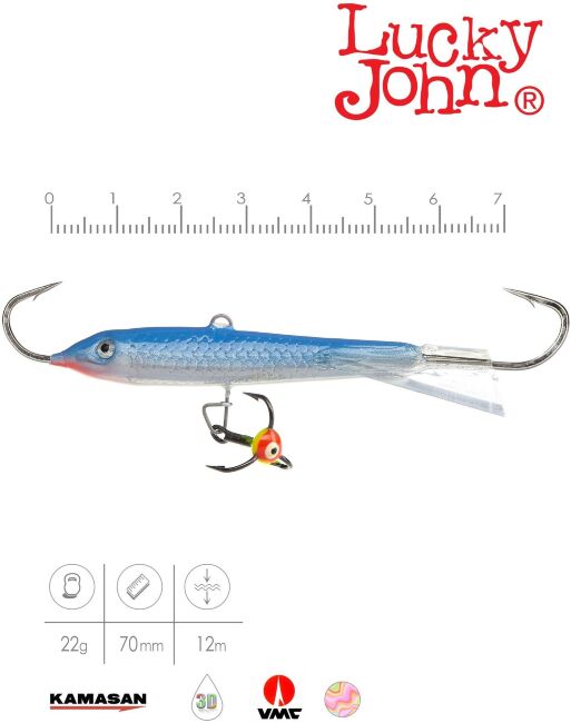 Балансир Lucky John CLASSIC 7 с тр. 70мм/15H блистер Балансир Lucky John CLASSIC 7 с тр. 70мм/15H блистер