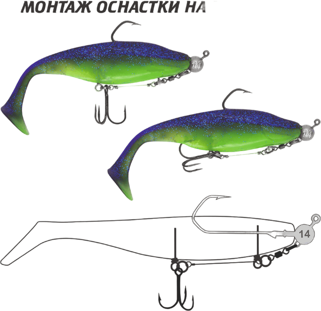 Оснастка стингер для джиг-головки VIDO CRAFT Stinger Eye Jig размер:L Оснастка стингер для джиг-головки VIDO CRAFT Stinger Eye Jig размер:L