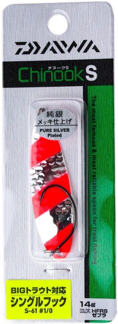 Блесна колеблющаяся DAIWA Chinook S 14гр 60мм #HFRS Zebra