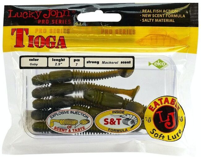 Виброхвост LUCKY JOHN Pro Series Tioga 2.9" 74мм #T45 7шт/уп 140103-T45