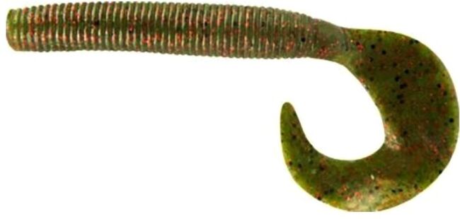 Твистер ALLVEGA Cigar Grub 9.5см 7.5гр 5шт/уп #006 green pumpkin red flake