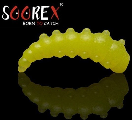 Силиконовая приманка SOOREX PRO Major 42мм 1.9гр Сыр #211 Лимонное свечение/ Lemon glow 6шт/уп