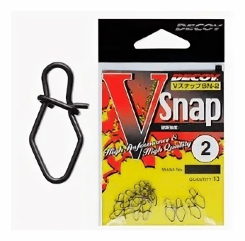 Застежка DECOY V-Snap SN-2 №2 38lb/17.3кг черный 13шт/уп (810934) Застежка DECOY V-Snap SN-2 №2 38lb/17.3кг черный 13шт/уп (810934)