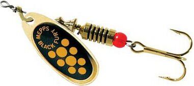 Блесна вращающаяся MEPPS Comet Black Fury OR/JN (золото/желт) №3 6,5г