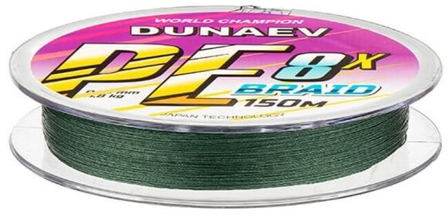 Плетёный шнур DUNAEV Braid PE X8 150м 0.08мм 3.20кг