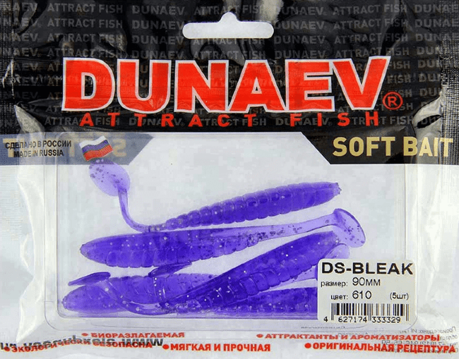Приманка DS-BLEAK 90мм 5шт/уп, цвет (610) фиолетовый, блестки серебрянные Приманка DS-BLEAK 90мм 5шт/уп, цвет (610) фиолетовый, блестки серебрянные