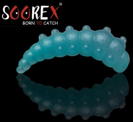 Силиконовая приманка SOOREX PRO Major 42мм 1.9гр Сыр #212 Голубое свечение/ Blue glow 6шт/уп