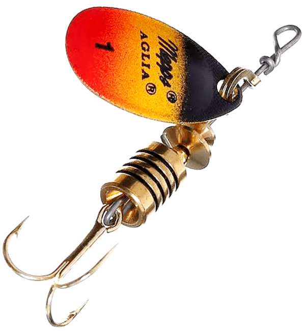 Блесна вращающаяся MEPPS Aglia Furia (черн/желт/красн) №1 3.5г