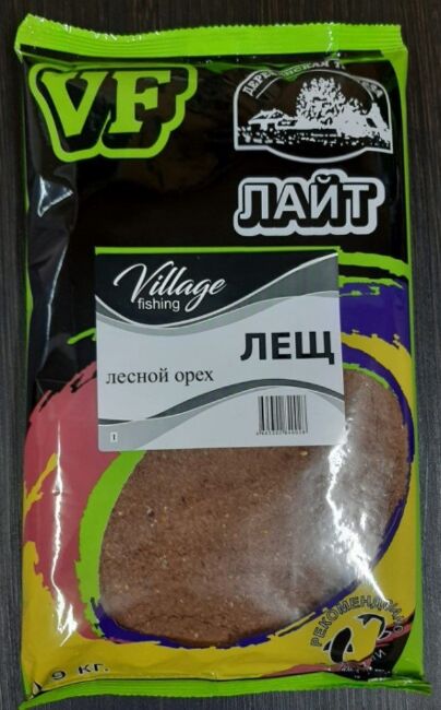 Прикормка VILLAGE FISHING Лайт Лещ лесной орех 0,9кг Прикормка VILLAGE FISHING Лайт Лещ лесной орех 0,9кг