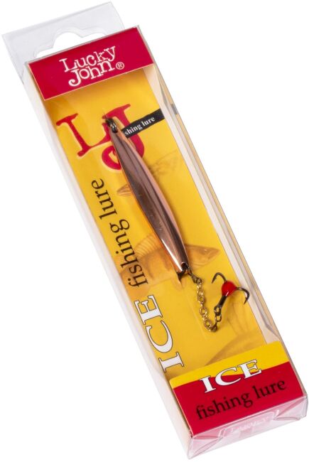 Блесна вертикальная зимняя Lucky John NAIL BLADE с цепочкой и тройником 45мм C блистер