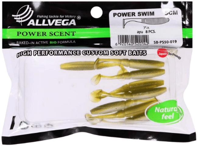 Виброхвост ALLVEGA Power Swim 5см 1гр 8шт/уп #019 ayu Виброхвост ALLVEGA Power Swim 5см 1гр 8шт/уп #019 ayu
