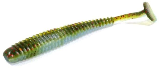 Виброхвост ALLVEGA Skinny Tail 8.75см 5гр 5шт/уп #003 natural w/pumpkin back