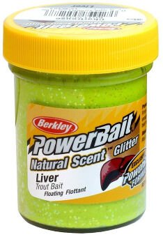Паста форелевая Berkley Powerbait Natural Scent Glitter Trout Bait (50г) Liver Chartreuse 1239484 Паста форелевая Berkley Powerbait Natural Scent Glitter Trout Bait (50г) Liver Chartreuse 1239484