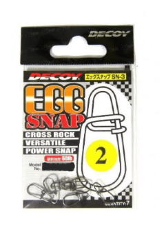 Застежка DECOY Egg Snap SN-3 №2 60lb/27.2кг черный 7шт/уп Застежка DECOY Egg Snap SN-3 №2 60lb/27.2кг черный 7шт/уп