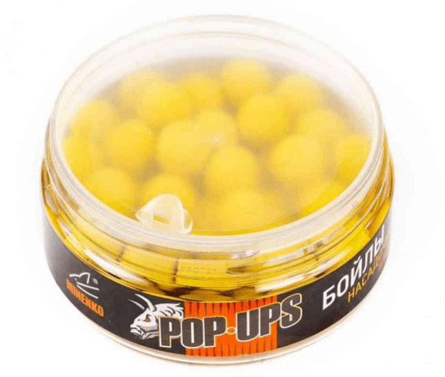 Насадочные бойлы плавающие MINENKO Pop-UP Yellow Flavor (желтый запах) Ø14мм 110гр/бан. Насадочные бойлы плавающие MINENKO Pop-UP Yellow Flavor (желтый запах) Ø14мм 110гр/бан.