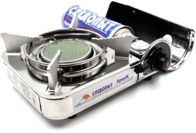 Плита наст газовая "СЛЕДОПЫТ-Spark" керам. защита от изб. давления PF-GST-N12 Плита наст газовая "СЛЕДОПЫТ-Spark" керам. защита от изб. давления PF-GST-N12