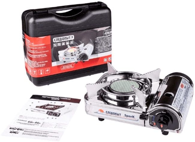 Плита наст газовая "СЛЕДОПЫТ-Spark" керам. защита от изб. давления PF-GST-N12 Плита наст газовая "СЛЕДОПЫТ-Spark" керам. защита от изб. давления PF-GST-N12