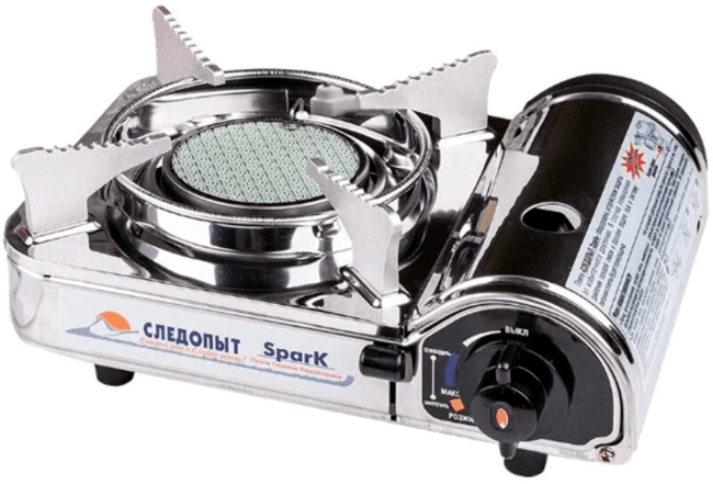 Плита наст газовая "СЛЕДОПЫТ-Spark" керам. защита от изб. давления PF-GST-N12 Плита наст газовая "СЛЕДОПЫТ-Spark" керам. защита от изб. давления PF-GST-N12