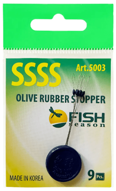 Стопор резиновый FISH SEASON Olive Rubber Stopper оливка №SSSS 9шт/уп 5003-SSSSF Стопор резиновый FISH SEASON Olive Rubber Stopper оливка №SSSS 9шт/уп 5003-SSSSF