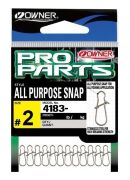 Застежка OWNER 4183-00 PRO Parts All Purpose Snap №02 21кг стальной 12шт/уп