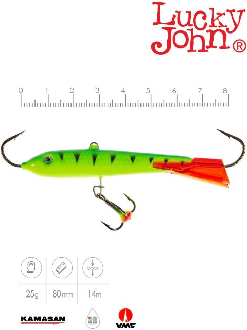 Балансир Lucky John CLASSIC 8 с тр. 80мм/36RT блистер Балансир Lucky John CLASSIC 8 с тр. 80мм/36RT блистер