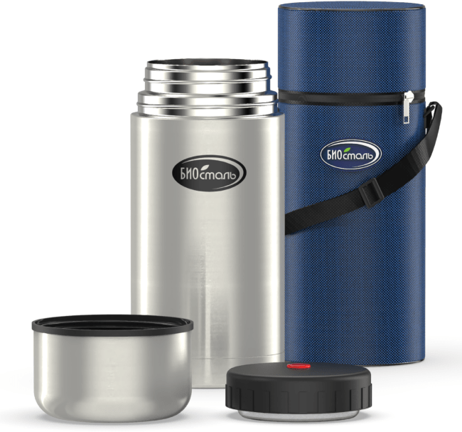 Термос BIOSTAL суповой с широкой горловиной в чехле 1.0л NT-1000