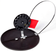 Жерлица черная основание: Ø200мм, катушка: Ø90мм, стойка алюминий Жерлица черная основание: Ø200мм, катушка: Ø90мм, стойка алюминий