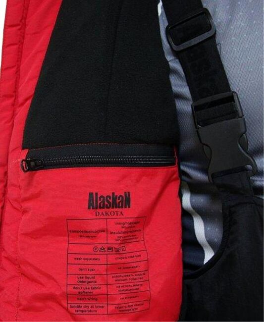 Костюм зимний ALASKAN Dakota красный/серый/черный M Костюм зимний ALASKAN Dakota красный/серый/черный M