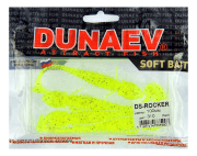 Приманка DS-ROCKER 100мм 4шт/уп, цвет (310) желтый, блестки черные