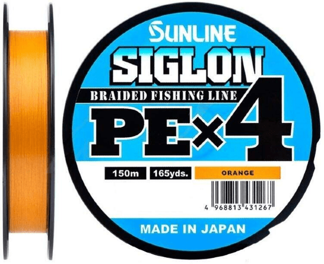 Плетёный шнур SUNLINE Siglon PEx4 150м #0.8/0.153мм 6.0кг оранжевый