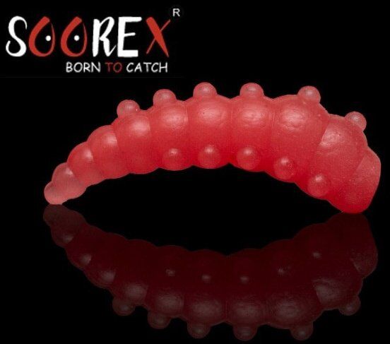 Силиконовая приманка SOOREX PRO Major 42мм 1.9гр Сыр #214 Розовое свечение/ Pink glow 6шт/уп