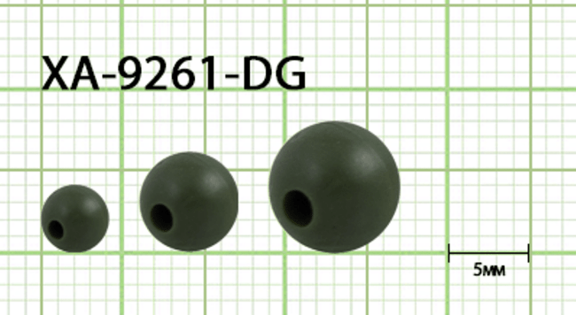 Бусина резиновая FISH SEASON Rubber Bead Dark Green Ø4мм тёмно-болотная 10шт/уп XA-9261-DG4 Бусина резиновая FISH SEASON Rubber Bead Dark Green Ø4мм тёмно-болотная 10шт/уп XA-9261-DG4