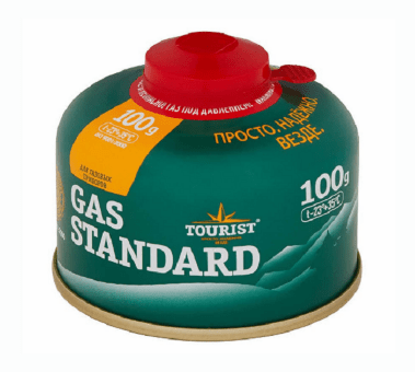 Газ всесезонный TOURIST Standart клапан:резьбовой 100гр/240куб.см TBR-100