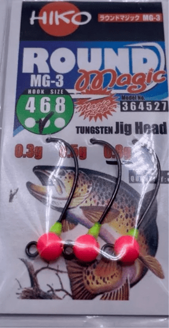 Джиг-головка вольфрам HIKO Round Magic крючок: MG-3 №6, 0.80гр, #розовый 3шт/уп Джиг-головка вольфрам HIKO Round Magic крючок: MG-3 №6, 0.80гр, #розовый 3шт/уп