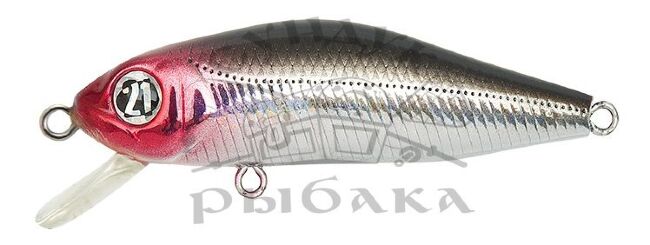 Воблер PONTOON21 CrackJack 58SP-DR 58мм 5.7гр  2,3-2,5м A16 BLACK BACK RED HEAD