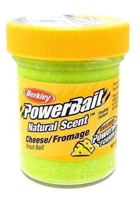 Паста форелевая Berkley Powerbait Natural Scent Glitter Trout Bait (50г) Cheese Chartreuse 1376753