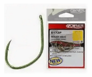 Крючок офсетный OWNER 5172P-2/0 Wacky Hook зеленый 7шт/уп