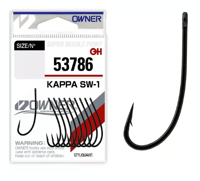 Крючок OWNER 53786-06 Kappa SW-1 колечко черн.хром 10шт/уп