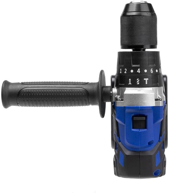 Шуруповерт-электробур HELIOS 18V/6A/120Нм аккумулятор 2шт, ручка HS-LB176