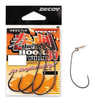 Крючок офсетный DECOY Worm 30 Makisasu Hook #3/0 с пружинкой 4шт/уп (829011) Крючок офсетный DECOY Worm 30 Makisasu Hook #3/0 с пружинкой 4шт/уп (829011)