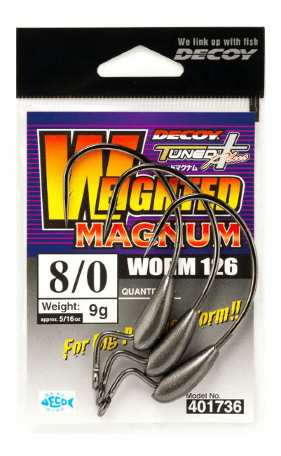 Крючок офсетный DECOY Worm 126 Weighted Magnum #8/0 вес:9.0гр 3шт/уп (401736) Крючок офсетный DECOY Worm 126 Weighted Magnum #8/0 вес:9.0гр 3шт/уп (401736)