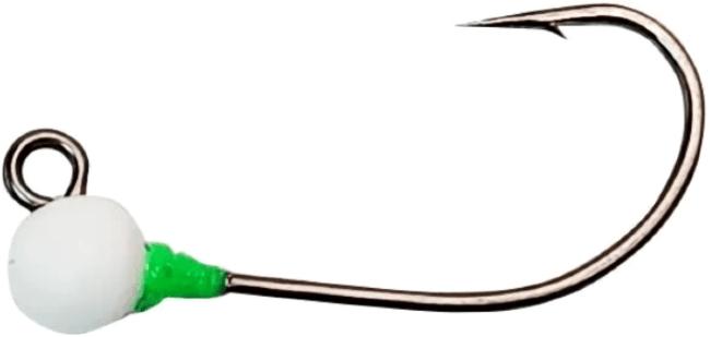 Джиг-головка вольфрам HIKO Round Magic крючок: MG-3 №6, 0.80гр, #Белый 3шт/уп