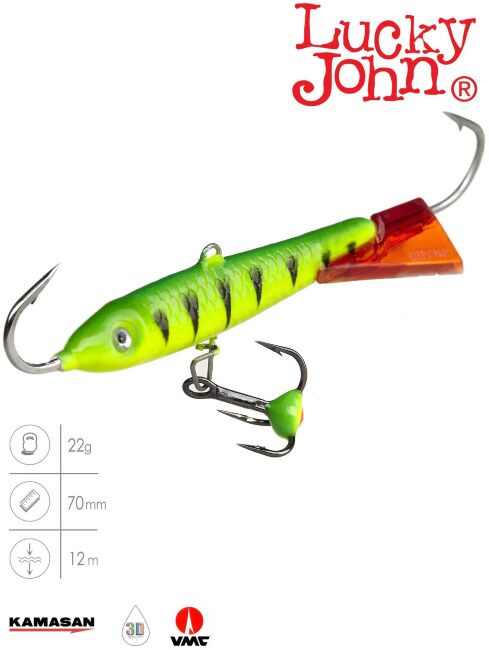 Балансир Lucky John CLASSIC 7 с тр. 70мм/36RT блистер